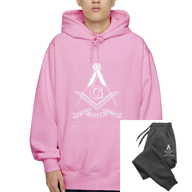 

2020 Masonic signs Square &Compasses Faith Hope Charity sweat proof navy blue t-Pullover
