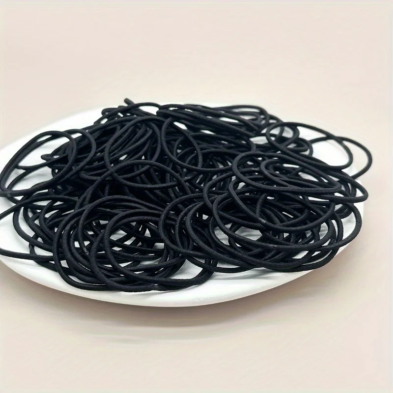 Elastic Hair Ties for Women Girls Solid Color Ponytail Holders Simple Durable