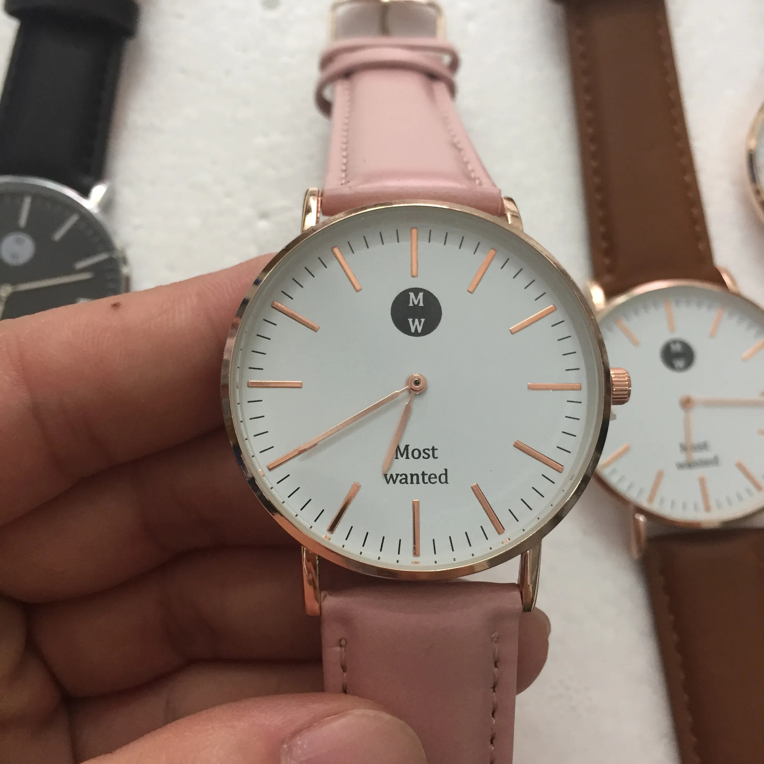 Personalized Wristwatch Quartz Movement Custom Writing Watch