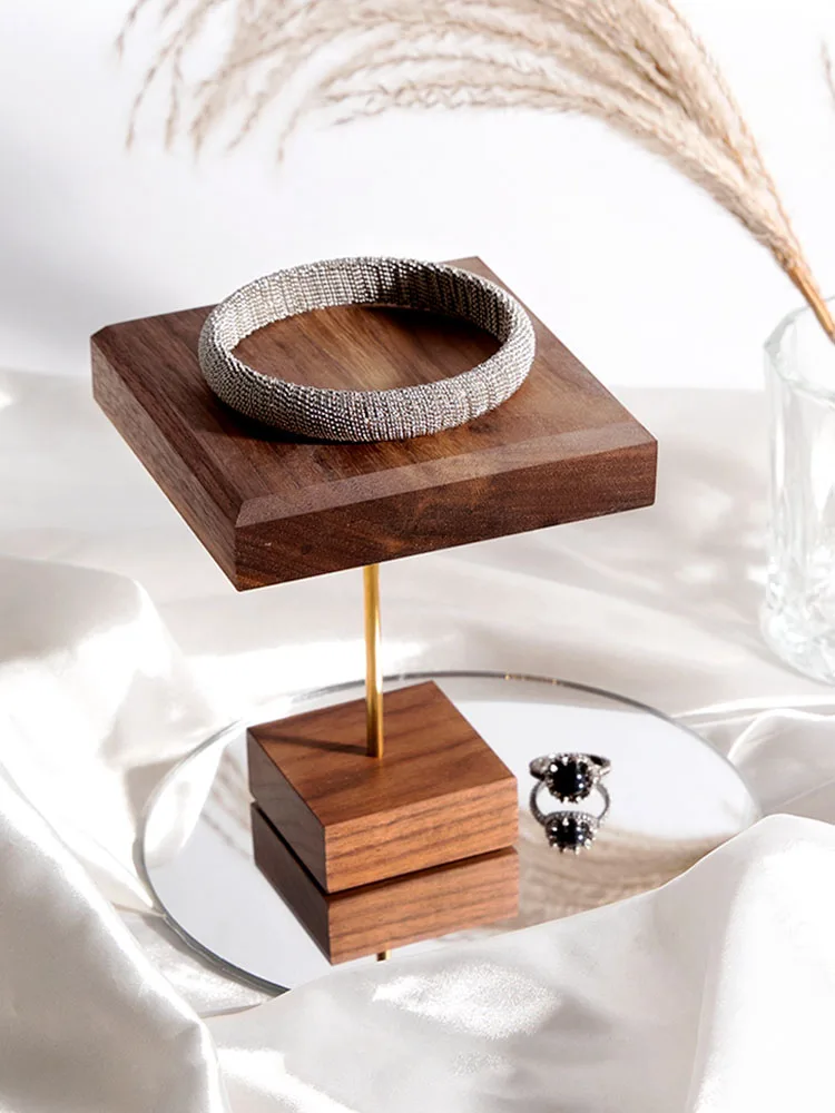 Espositore per anelli per gioielli in legno con 15 dita per vetrina, supporto per anelli per gioielli, espositore per gioielli in legno con torre per esposizione di gioielli per anelli