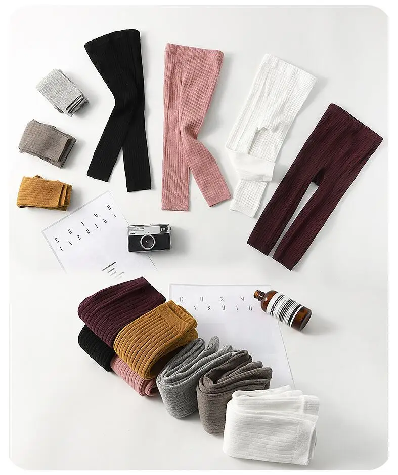 Spring Autumn Baby Pants Newborn Girls Leggings Soild Color Cotton Pants Kids Children Leggings 0-6 Years