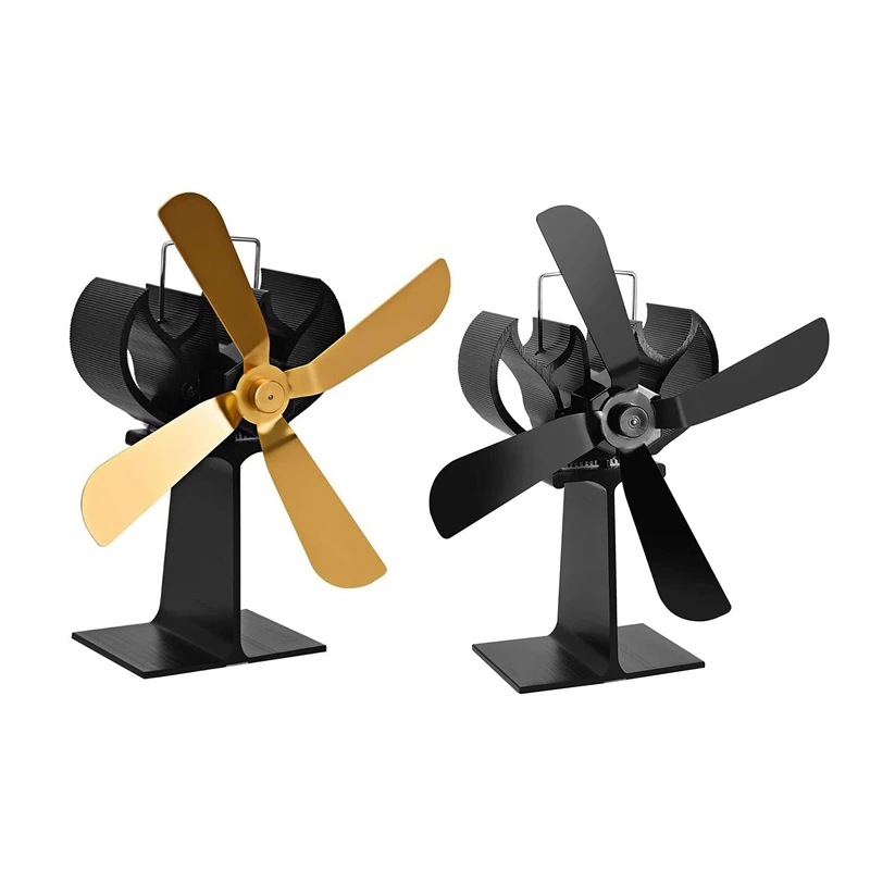 

4 Blades Heat Powered Stove Fan Fireplace Fan Heat Powered Fan For Circulating Warm Air For Wood Log Burner Fireplace