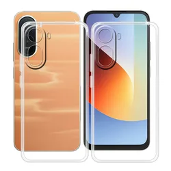 Luxury Crystal Clear Phone Cases - Slim Transparent Shockproof TPU Back Covers for Redmi A7 Pro 5G (Clear)