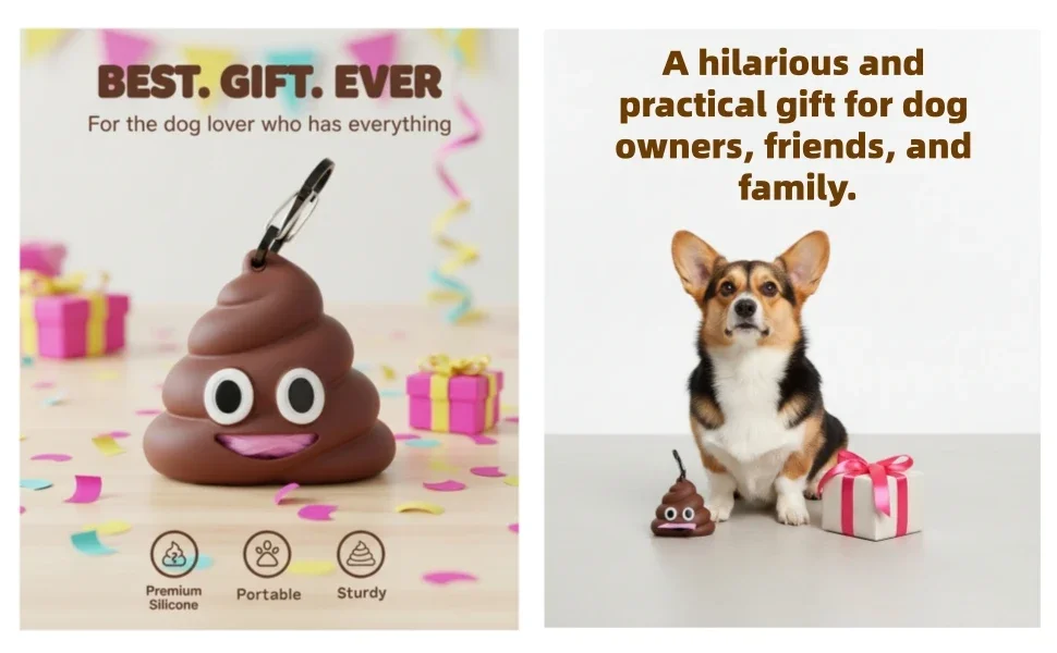 Cute and Functional Dog Poop Bag Holder for Leash