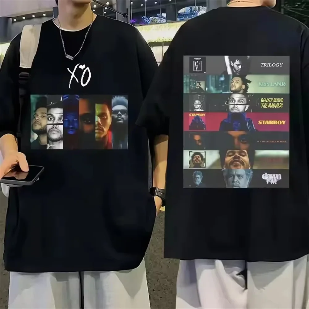 The Weeknd Top-T-Shirts aus Baumwolle, hochwertig, für Teenager, bequem, 2000er-Jahre-Grunge, psychedelisches digitales T-Shirt, Retro, bequem, Popkultur – Detail 6