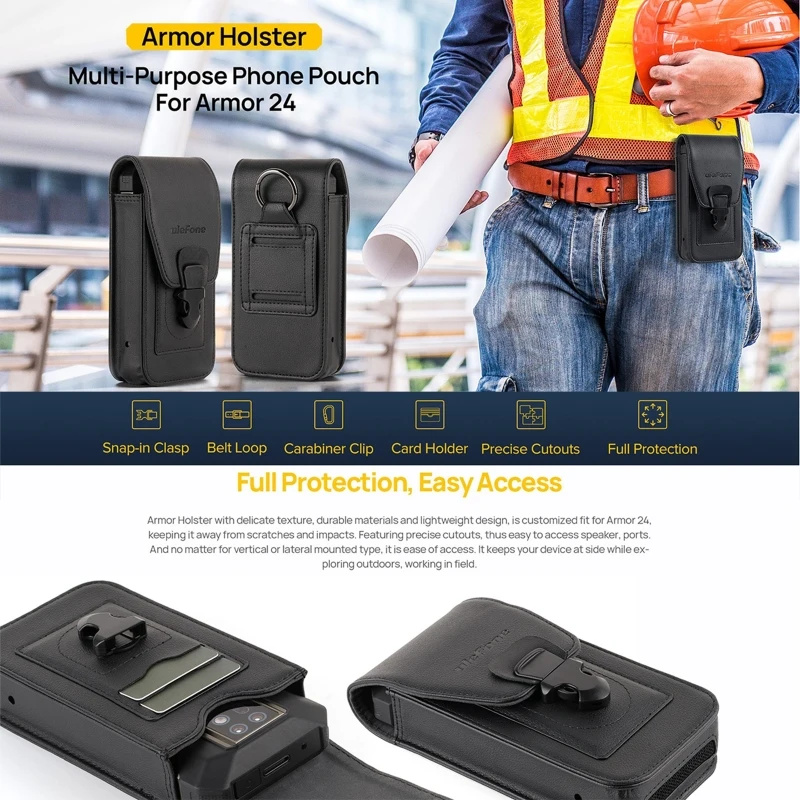 Ulefone 아머 홀스터, 다목적 휴대폰 파우치, 허리 가방, 24