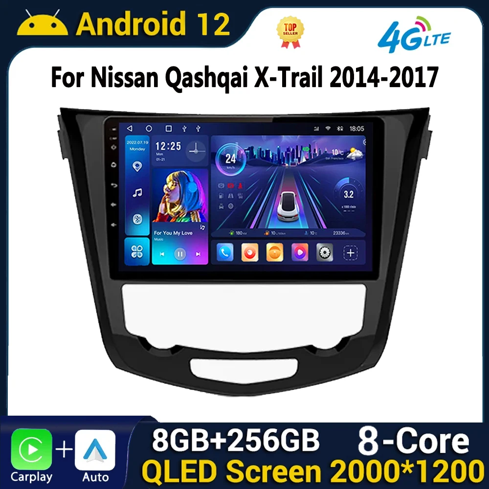

Car Radio Multimedia for Nissan X-TRAIL X Trail T32 Qashqai 2 J11 2013-2017 Autoradio 2 Din Android 13 Carplay Gps Dvd Auto