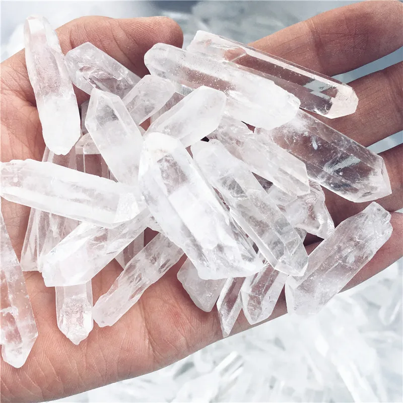 

Natural Polished Clear Quartz Crystal Points Column Reiki Healing Wand Energy Stone Raw Rock Mineral Specimen Home Decor