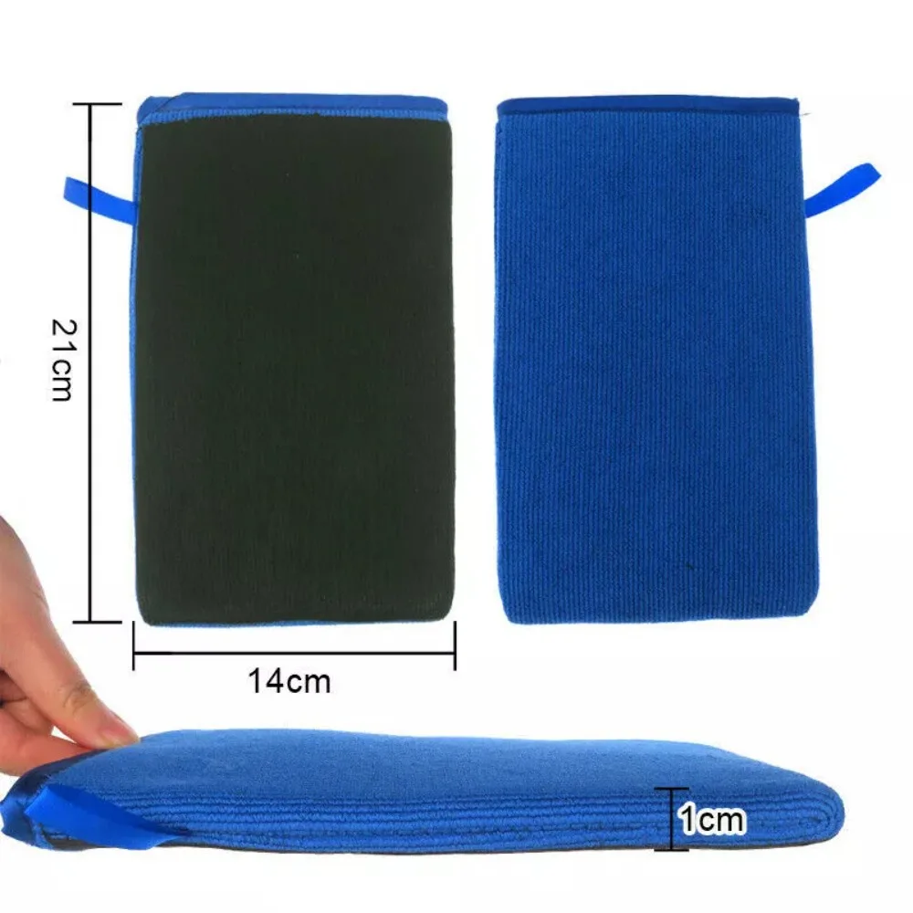 2Pcs Blue Magic Clay Mitt Glove Polish Microfiber Clay Bar Detailing Glove Stain Removal Cloth Car Beauty Cleaning Cloth