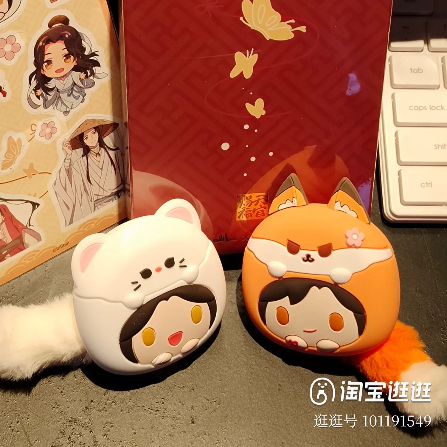 Tian Guan Ci Fu Tgcf Hua Cheng Xie Lian Comics, Renard, Lapin, Casque Bluetooth, Sauna, Étui pour écouteurs, Cosplay officiel, Jouet, Cadeaux