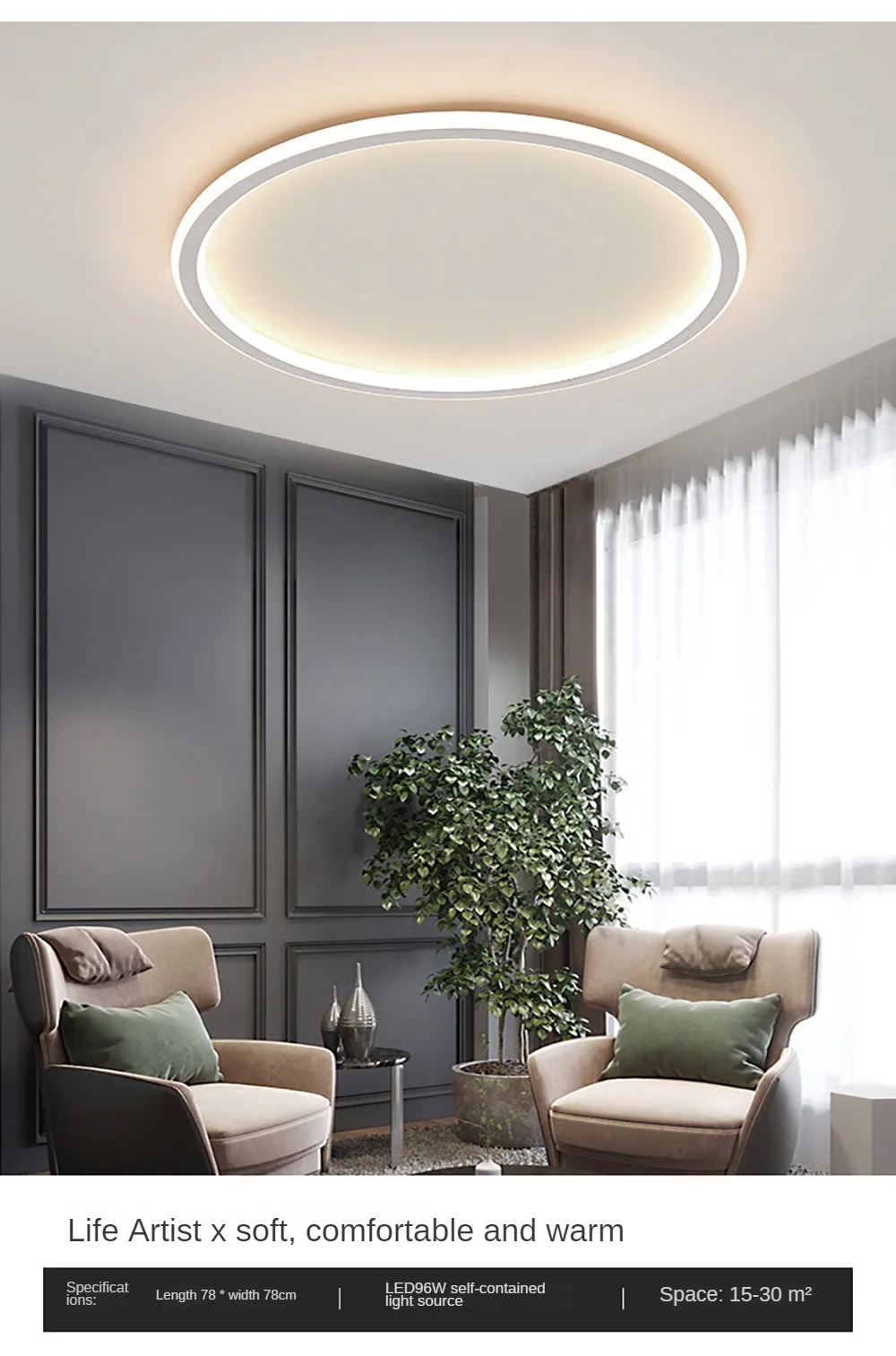 LED modern ceiling light Sb131d2c457a44c869533a1ed2e5f69380
