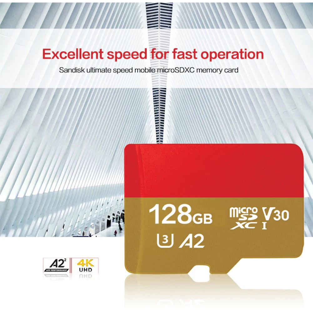 

Memory high-speed transmission 160MB/S u3 A2 flash memory card 1024G mobile phone drone camera Red gold high quality TF card