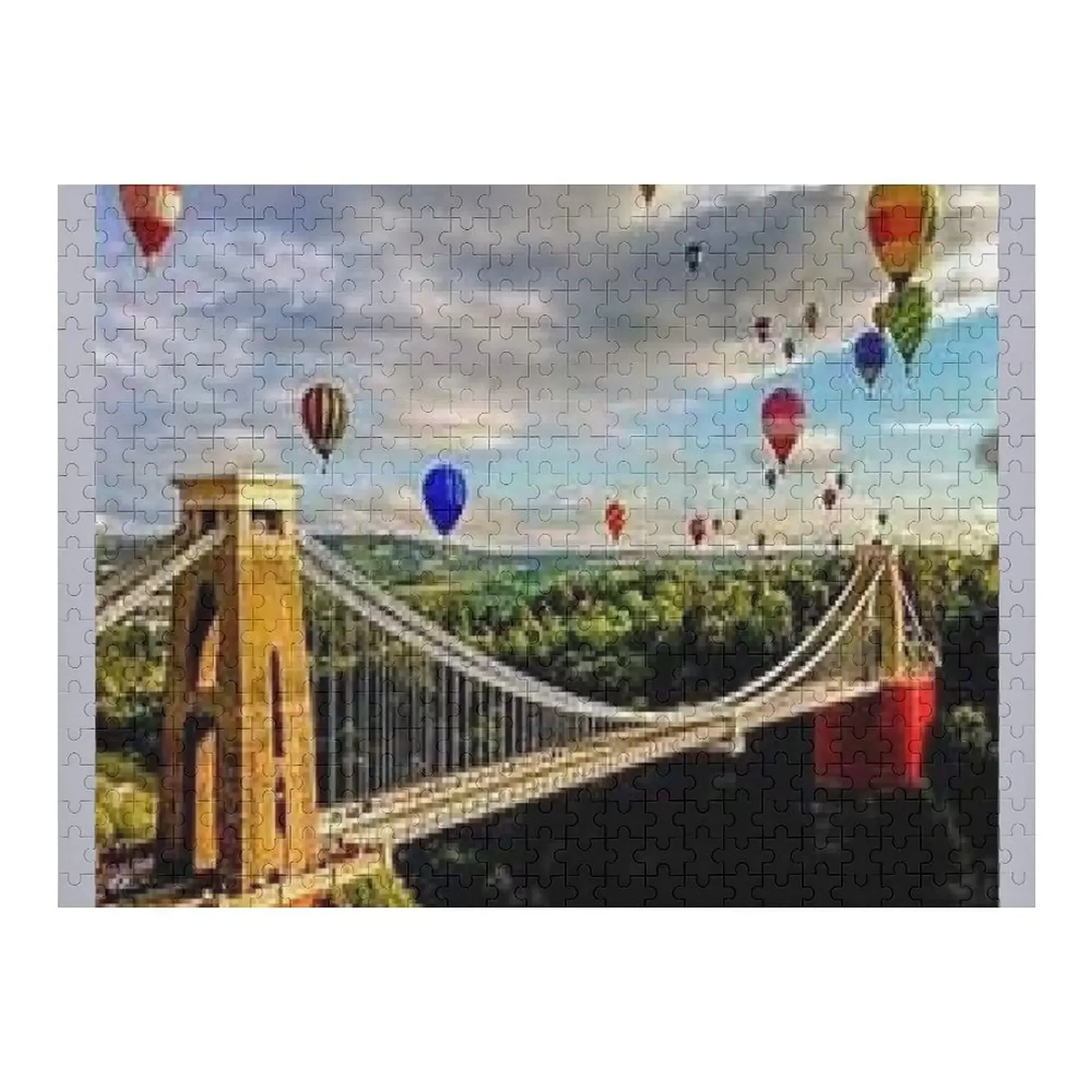 

air balloons flying over clifton suspension bridge Jigsaw Puzzle Customizeds For Kids Customs With Photo Puzzle