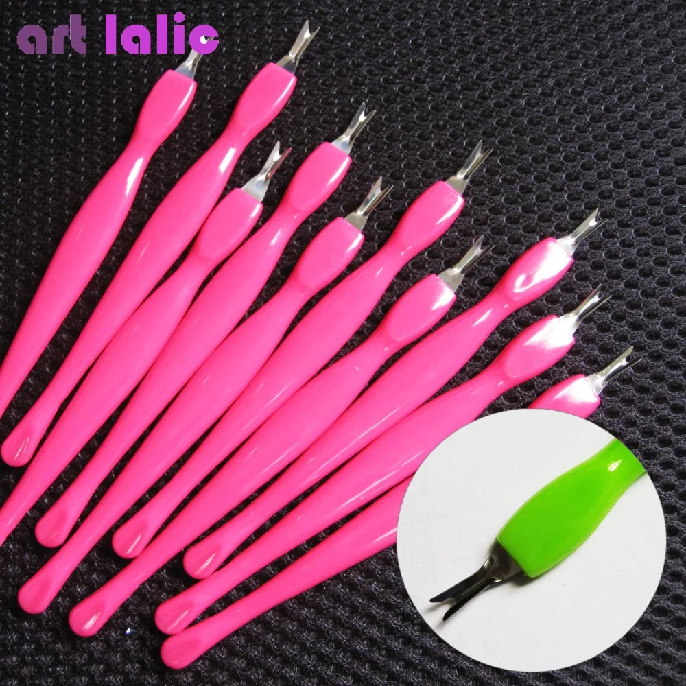 New Arrival 10 Pcs Professional Full Size Cuticle Pusher Trimmer