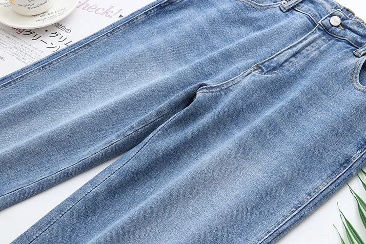 Women's Clothing Jeans 2022 Spring Fashion High Waist Stretch Denim Harem Pants Casual Brief Blue Bottoms D6-D019 women's clothing stores
