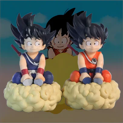 16Cm Dragon Ball Figures Son Goku Somersault Cloud Chibi Manga Anime Action Figurine Collection Doll Model Ornament Boy Toy