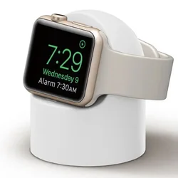 Durable Silicone Nightstand Mode Charging Stand (White)