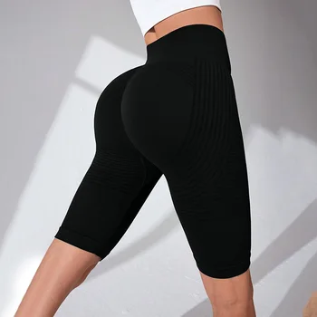 Pantaloncini da motociclista 3D anticellulite, controllo dell'allenamento della pancia per il sollevamento del sedere a vita alta, pantaloncini da allenamento anticellulite da 8" per la palestra