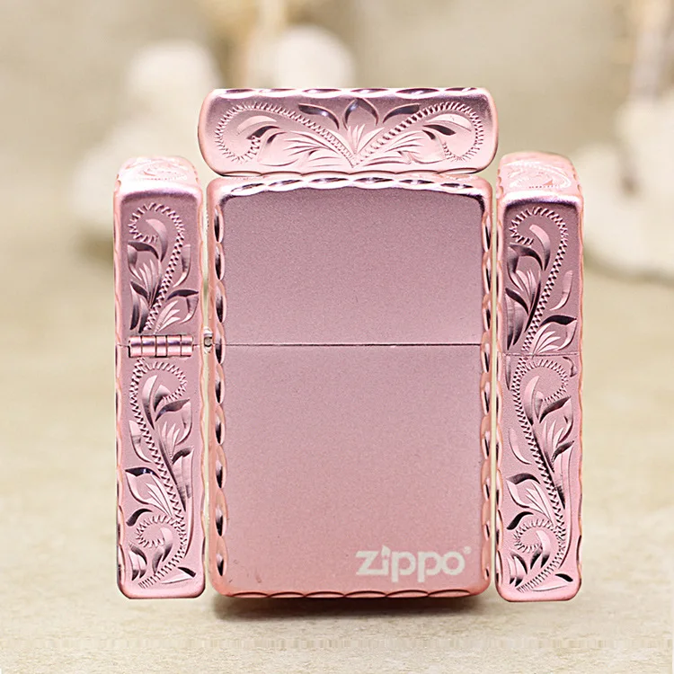 Genuine Zippo oil lighter copper windproof golden cane vine cigarette