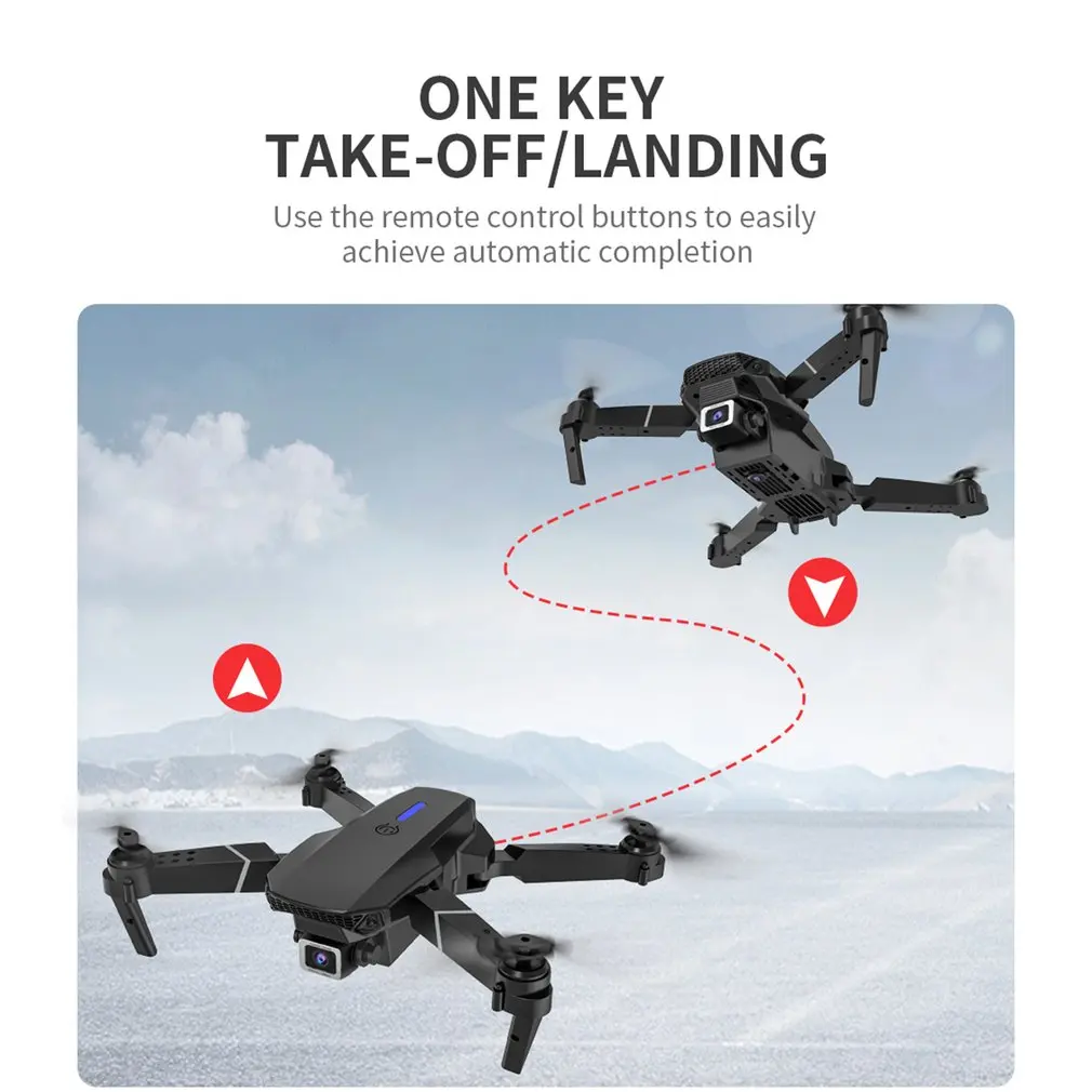 E525 PRO RC Quadcopter Profissional Obstacle Avoidance Drone Dual Camera 1080P 4K Fixed Height Mini Dron Helicopter Toy 3