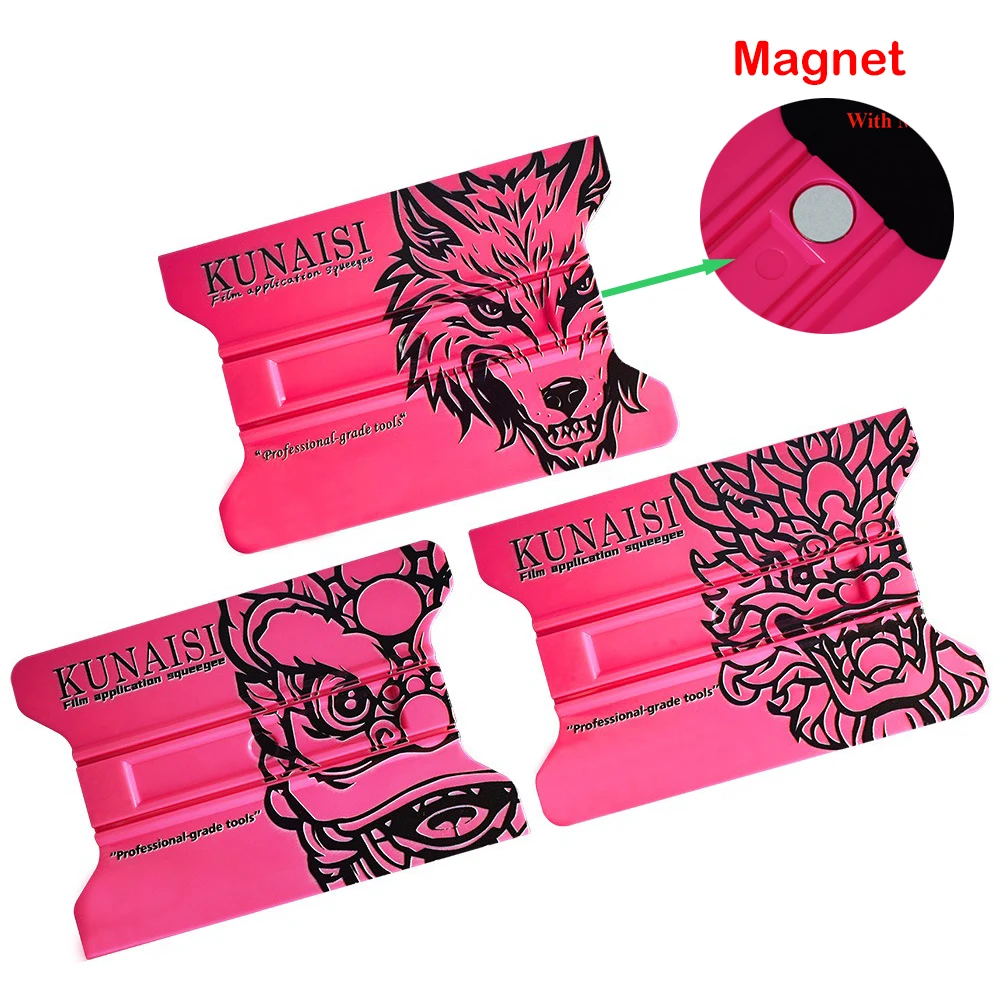 Car Wrapping Tools Magnetic Squeegee Vinyl Installation Widnow Tinting Carbon Film Tool Wing Card Scraper