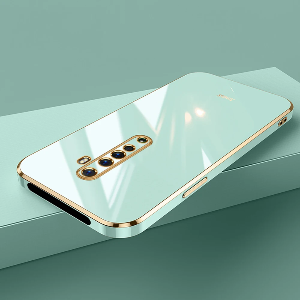 Luxury Square Plating ShockProof Silicone Back Cover