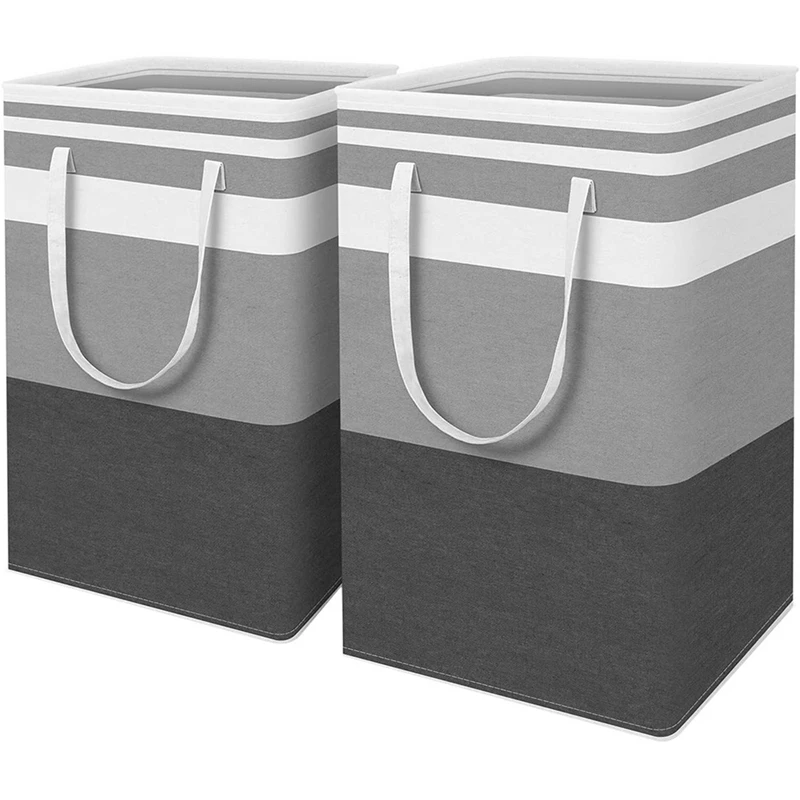 

2-Pack Laundry Hamper With Extended Handles For Clothes Toys In The Dorm And Family
