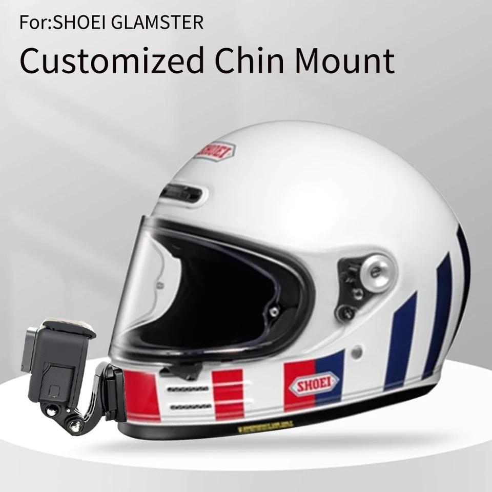 SHOEI GLAMSTER Customized Motorcycle Helmet Chin Mount for GoPro