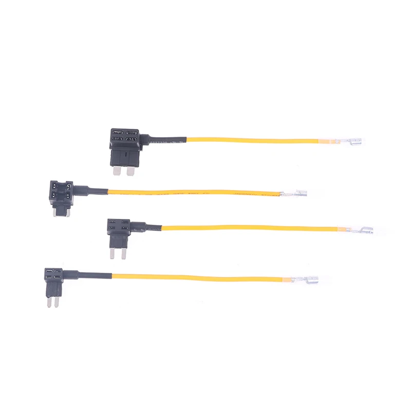 12V Fuse Holder Add-a-circuit TAP Adapter Micro Mini Standard Ford ATM APM Blade Auto Fuse with 10A Blade Car yellow line