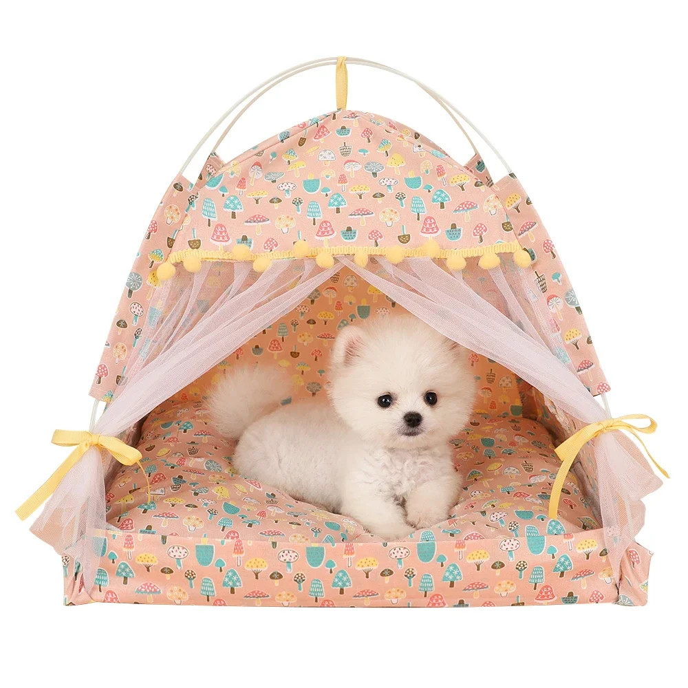 Floral Pet Tent Bed 3
