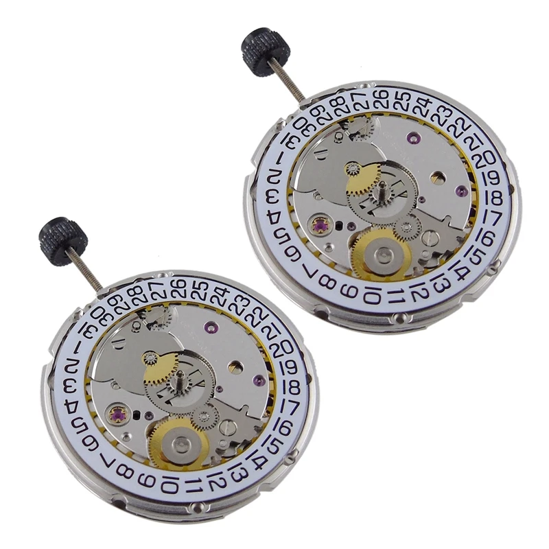 

2X High Accuracy PT5000 Automatic Mechanical Watch Movement 28800 Bph Date Display Clone 2824 25 Jewels 25.6Mm Diameter