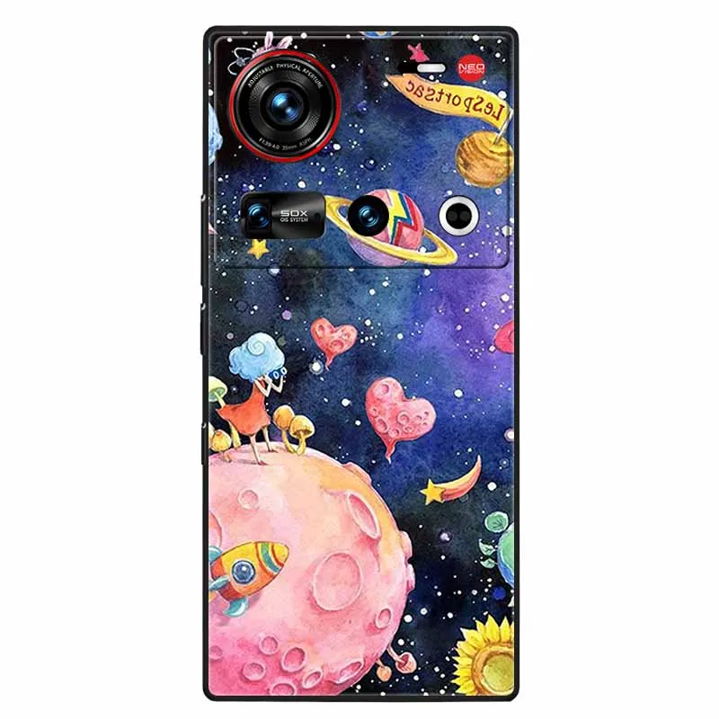 ZTE Nubia Z70 Ultra 5G 커버 용 전화 케이스 ZTE NubiaZ70 Ultra Z70Ultra Black 커버 Z 70 Ultra Capa 용 소프트 TPU 실리콘 케이스