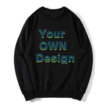 Felpa con cappuccio in cotone da uomo Personalizza il tuo design qui Felpa con testo personalizzato Il tuo design Maglione alla moda Abbigliamento da uomo personalizzato 1