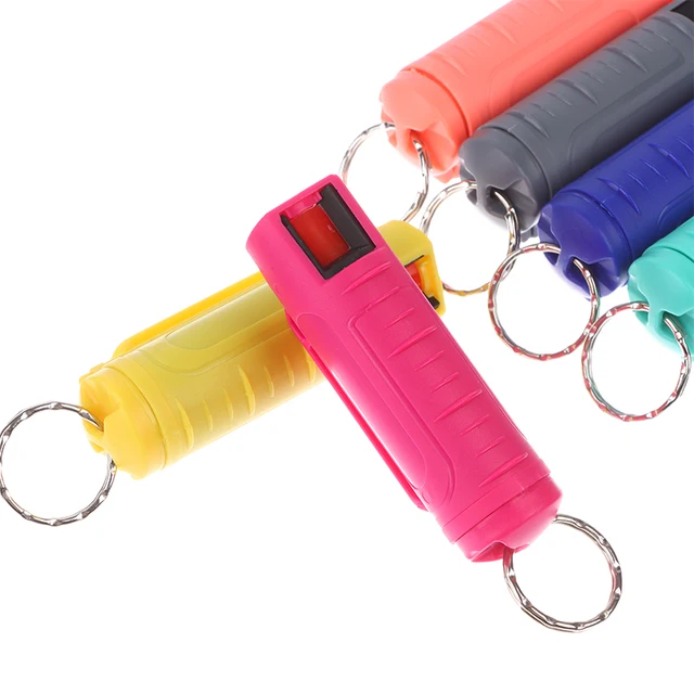 1 Darabos Hordozható Újrafelhasználható Biztonsági Permetező Tartály Többfunkciós Sajtógomb Női Műanyag Palack Spray Alsó Kulcstartók - Image 4