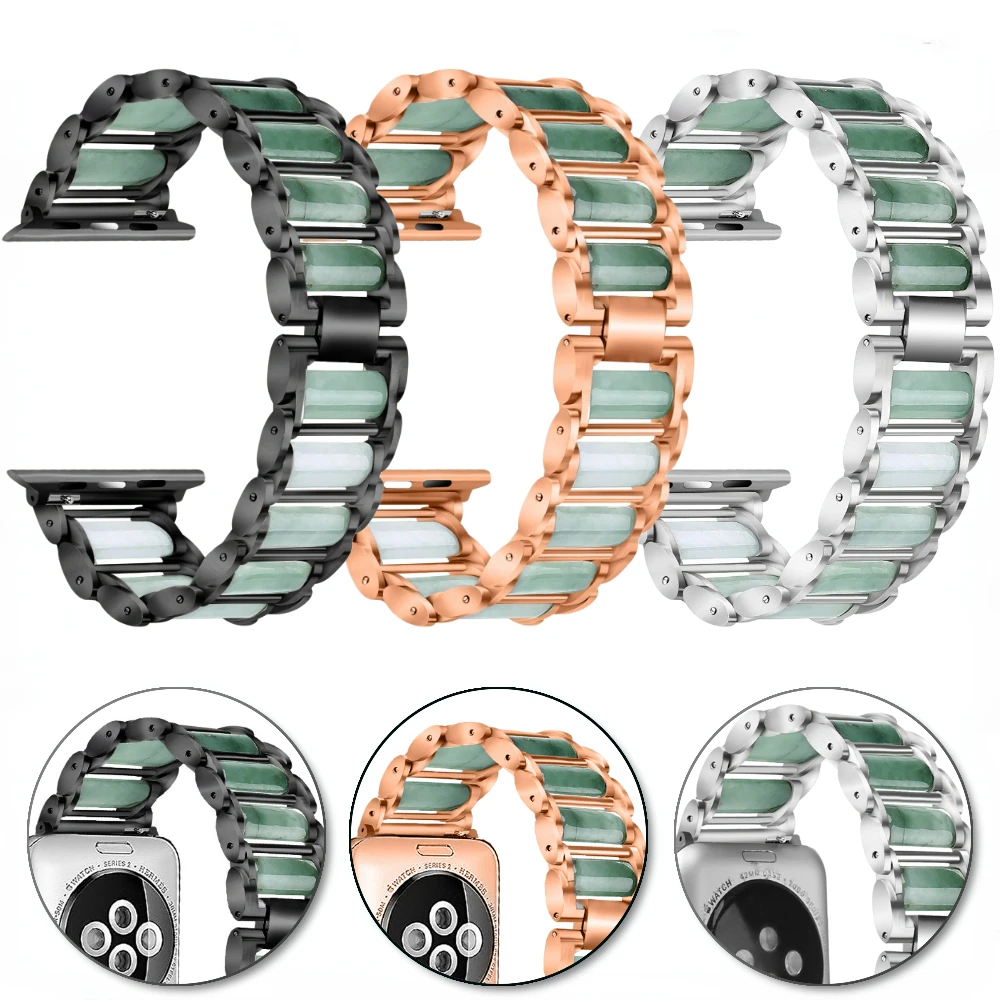 Jade Jewelry Strap For Apple Watch Bands 45mm 44mm 49mm 42mm 41mm 40mm38mm High Quality Bracelet for iWatch Ultra 8 7 6 5 4 3 SE