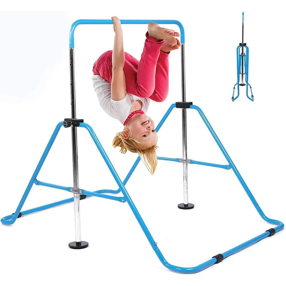 Kids Gymnastics Bar Gymnastic Equipment for Home Adjustable Height Gymnastic Training Bar Stuff for 3-7 Years Old