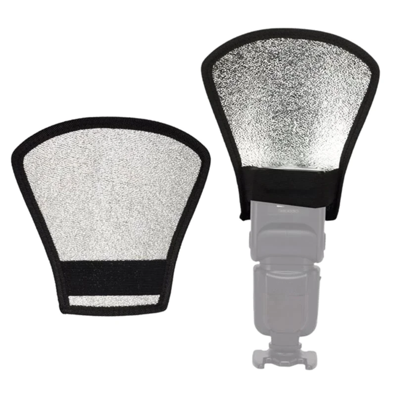 2-in-1 Camera Flash Reflector Double-sided Softbox Photo Flash Light Diffuser Light Panel For Most Brand Cameras