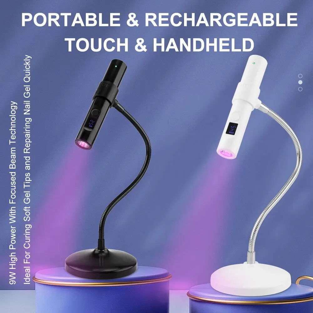 UV Lamp for Nail 2 in 1 Nail Lamp Portable Nail Dryer Stand Hold Handheld UV LED Nail Lamp Mini Nail Drying Light for Home Salon 3