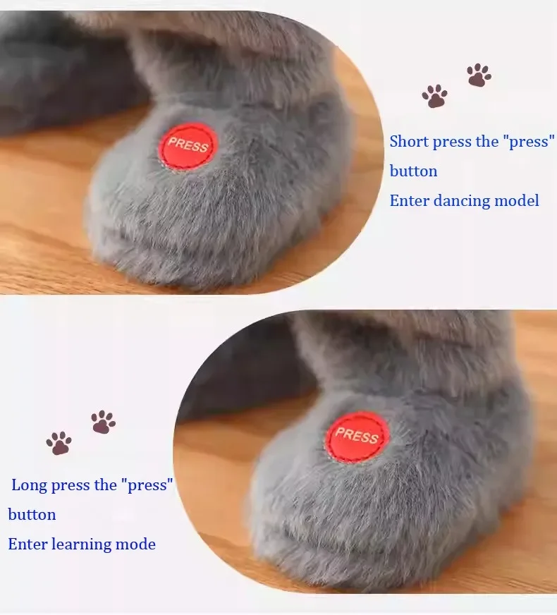 Simulation Dancing Singing Cat Electric Toy Speaking Pet Tom Cute Boy Kitten Plush Girl Doll Furry Realistic Interactive Gifts