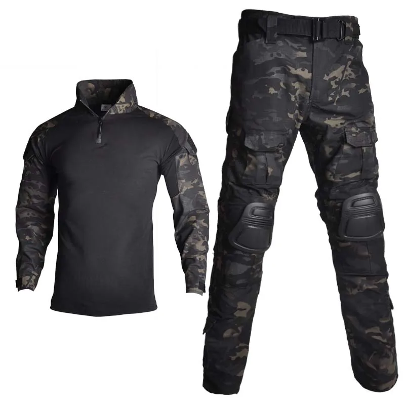 Tactical Suit combat uniform tactical shirt tactical suit Military Uniform Training Suit Camping Camouflage Hunting Clothes Shirts Army Pants Paintball Sets With Pads 8XL