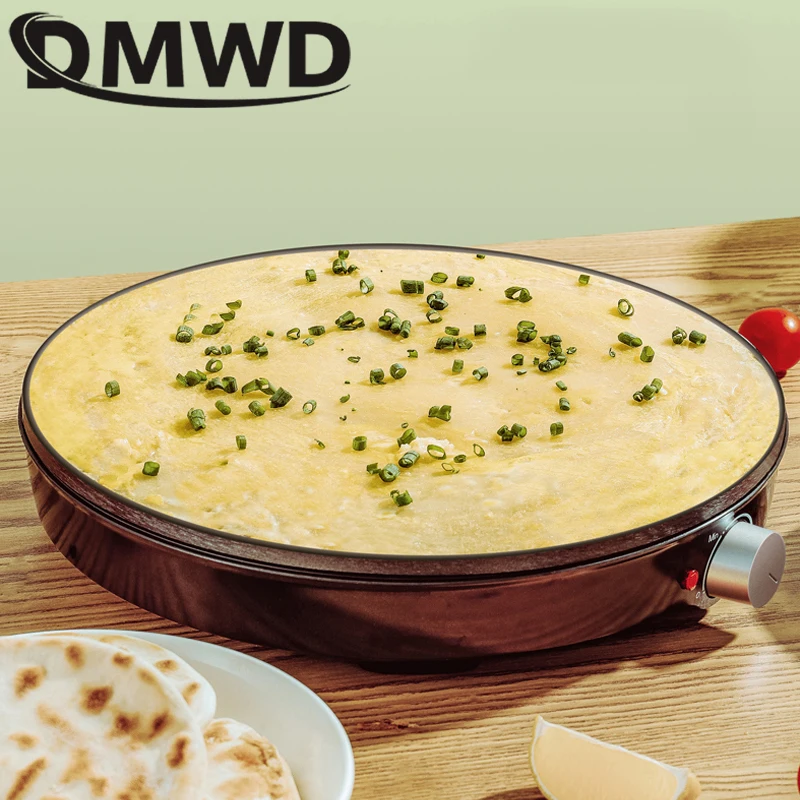 DMWD Electric Crepe Maker Pizza Pancake Baking Pan Egg Omelet Chinese Spring Roll Pie Breakfast Machine Oven Frying Steak Cooker 2