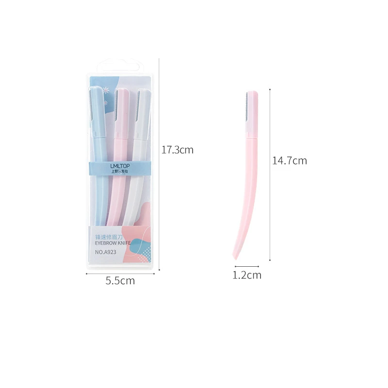 3Pcs/set Makeup Tools Eyebrow Trimmer Razor Remover Blade Safe Eyebrows Shaper Trimming Knife for Women With Protective Cover