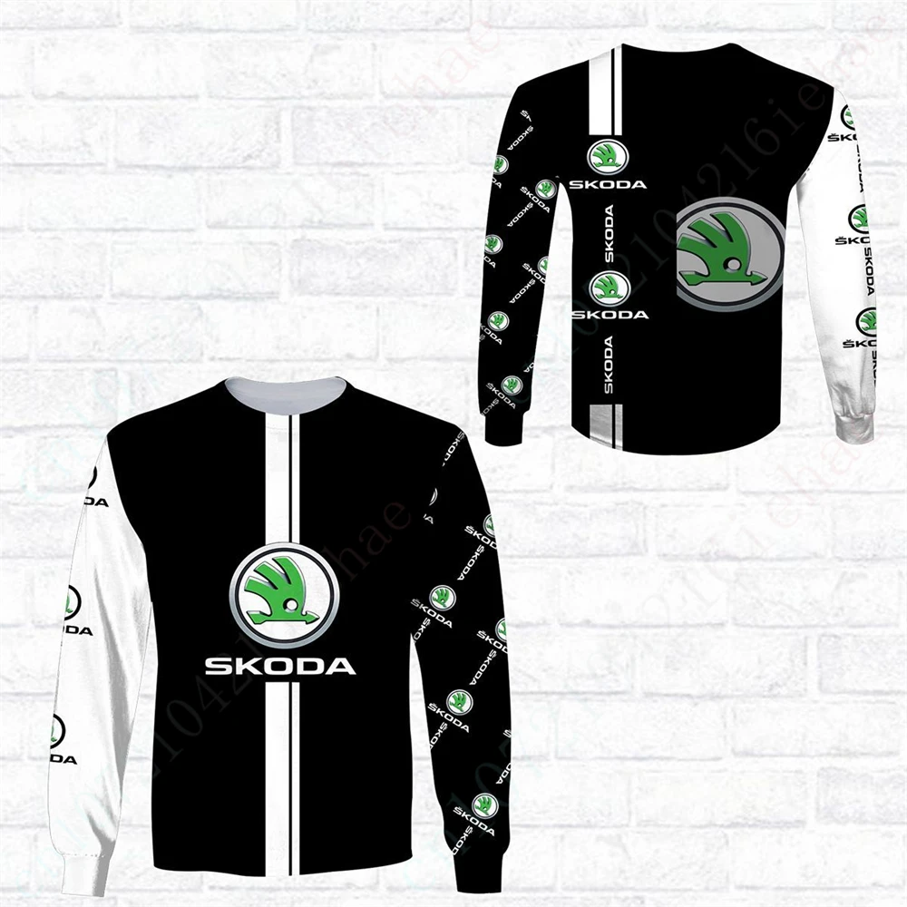 

Skoda Casual T Shirt For Men Women Unisex Clothing Harajuku Sweatshirt Luxury O Neck Long Sleeve Anime 3D Printing T-shirts