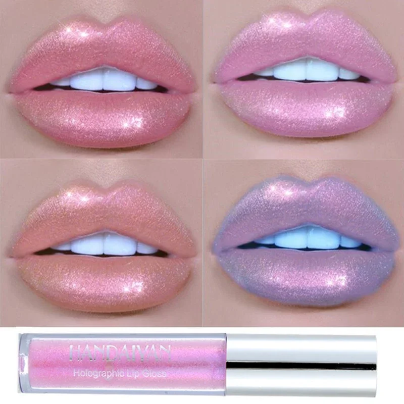 6 Kleuren Glitter Liquid Glow Lipgloss Laser Holografische Jelly Lipstick Mermaid Pigment Gepolariseerde Lipgloss Lip Voller Make Up