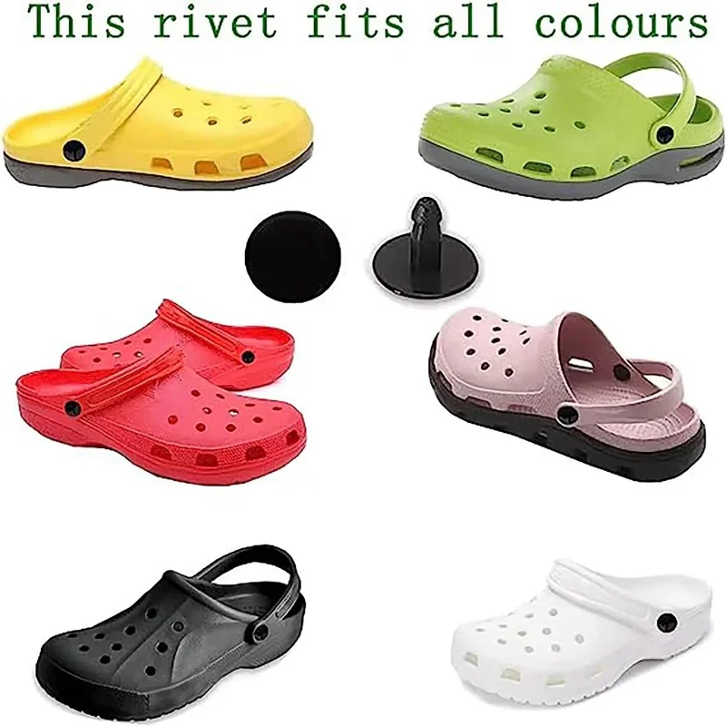 Hole shoe buckle buckle white black garden shoe back buckle plastic universal beach repair for boys and girls wholesale