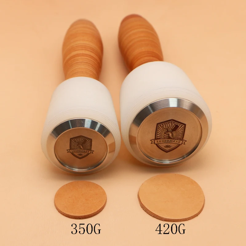 Leather Carving Hammer Professional Leather Mallet Hammer Leatherworking and Nylon Head for Handmade DIY leather craft tools