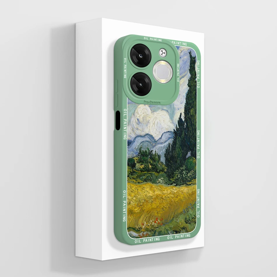 Exquisite Oil Painting Full Protection Soft Silicone Anti-Drop Phone Case