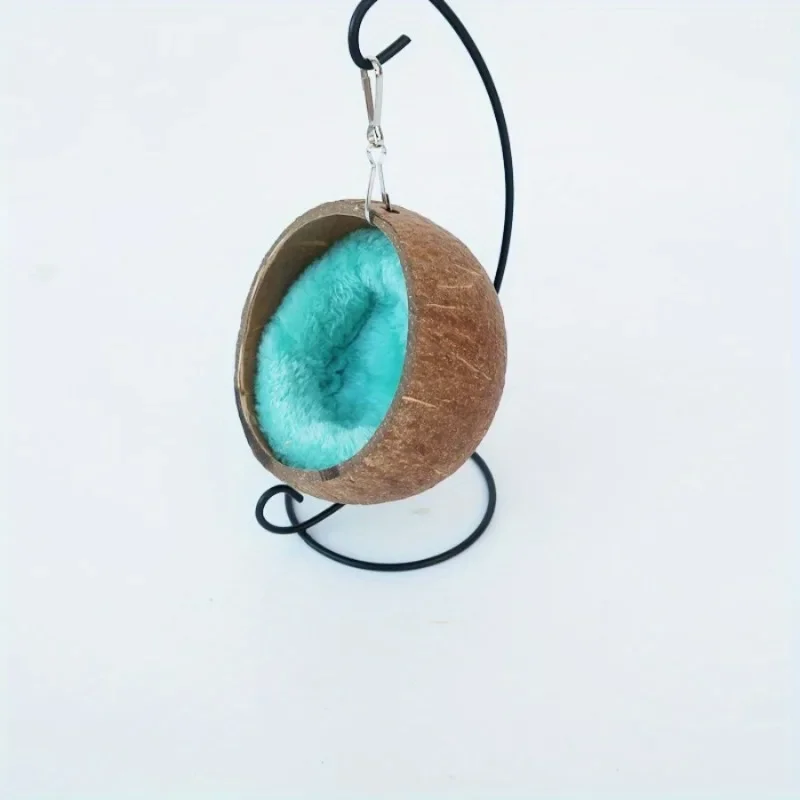 1Pc Hamster Toy Guinea Pig Golden Silk Bear Hanging Nest Cotton Nest Sleeping Room Coir Swing Shaker Toy Warm pet cotton nest pet hamster toys