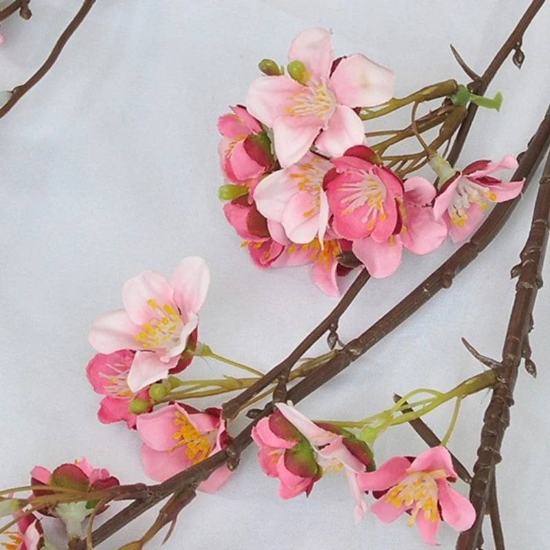 Artificial Cherry Blossom Long Branch for Window Display and Floral Photography Props