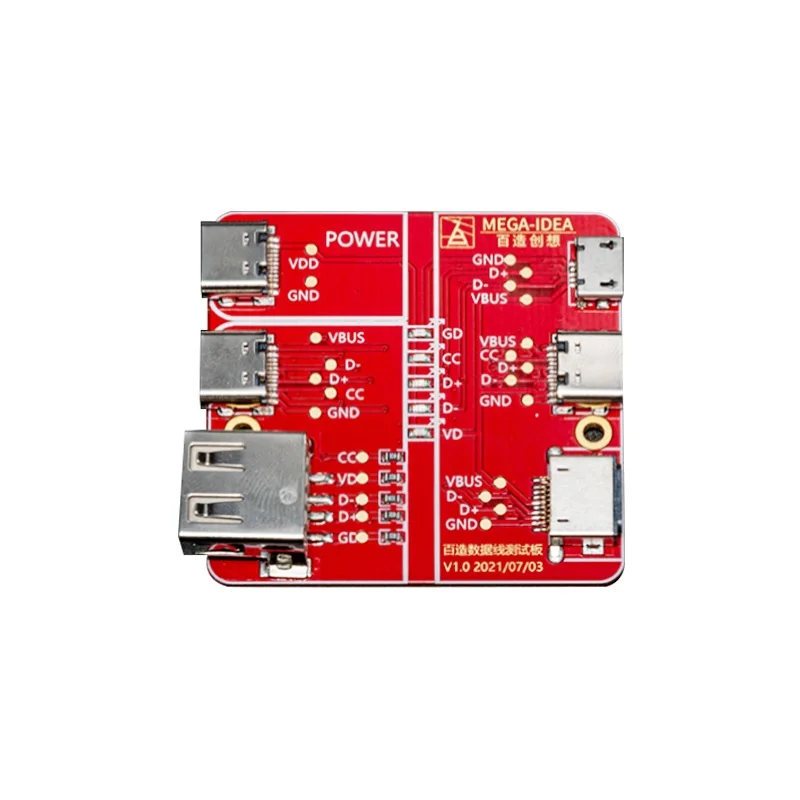 Qianli Quanli 메가 IDEA 케이블 감지 테스터 보드, USB 조명 C 타입 마이크로 USB V8 와이어 라인 테스트 도구, 전문가 확인